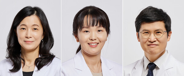 (왼쪽부터) 감염내과 곽이경, 송제은 교수, 흉부외과 김연수 교수