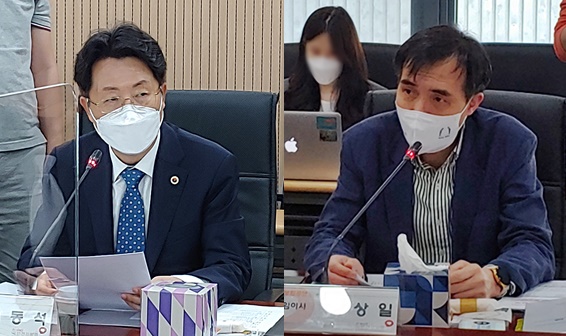 김동석 대개협회장(왼쪽)과 이상일 공단 급여이사