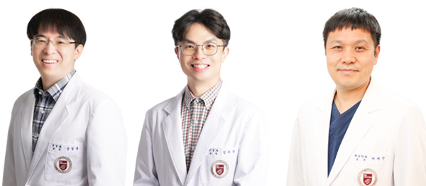 (좌측부터)고대구로병원 신경과 강성훈, 김치경 교수, 핵의학과 어재선 교수<br>