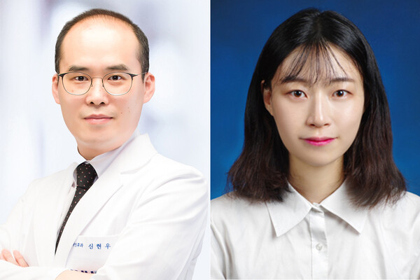 서울대병원 이비인후과 신현우 교수(왼쪽)와 임수하 박사과정