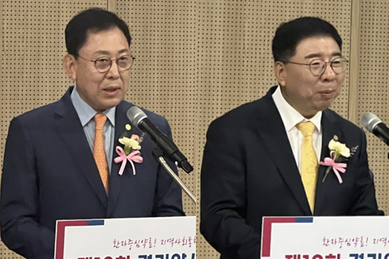 (왼쪽부터)대한약사회 최광훈 회장, 경기도약사회 박영달 회장