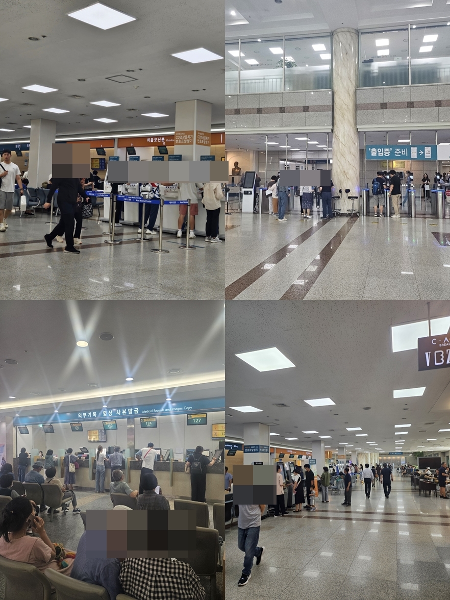 18일 서울아산병원도 1만 2천명의 내원객이 방문해 진료를 정상적으로 실시하고 있었다.