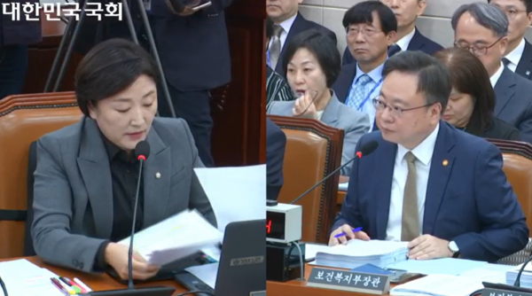 전진숙 의원(왼쪽)과 조규홍 장관