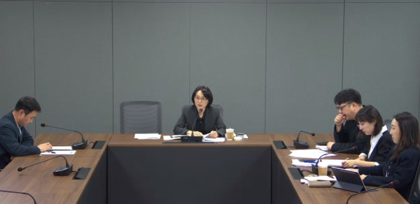 정경실 복지부 의료개혁추진단장(가운데)이 상급종병 구조전환 사업 등 의료개혁 추진현안을 브리핑하고 있다.