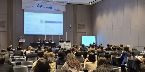  대한부정맥학회 국제학술대회 AF Summit 2024&nbsp;메드트로닉 발표 전경<br>