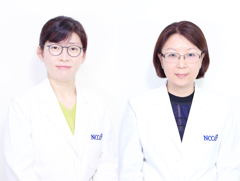 왼쪽부터 국립암센터 정소연, 공선영 교수.