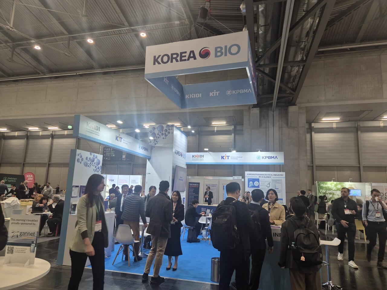 바이오유럽 2025에 마련된 한국관 부스 전경