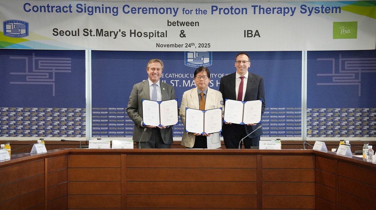 서울성모병원은 IBA와 차세대 양성자 치료 시스템 ‘IBA Proteus Plus’ 도입 본계약을 체결했다.<br>