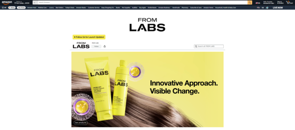 프롬랩스, 아마존 내 판매 페이지