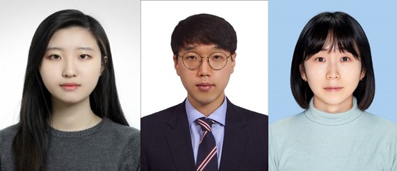 (왼쪽부터) 성새롬 연구원, 최현준 교수, 김미선 교수.&nbsp;